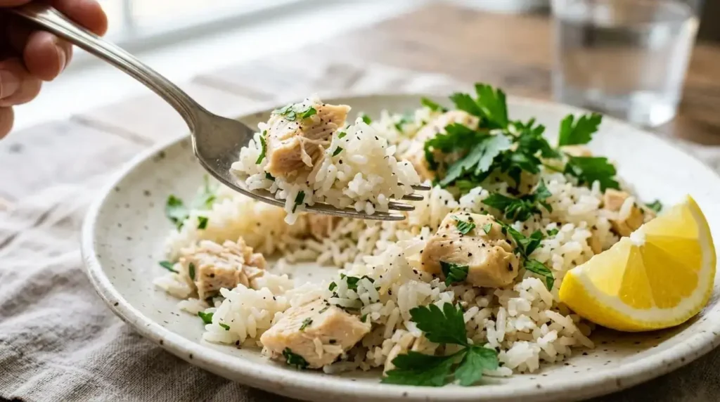 Fluffy one pot chicken and rice