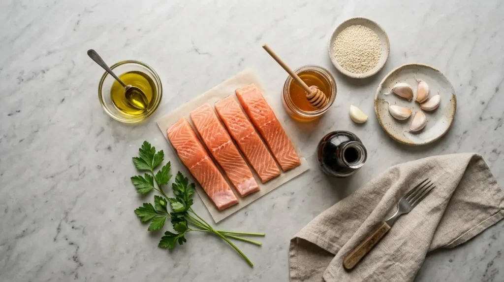 Ingredients for 15 minute salmon recipe