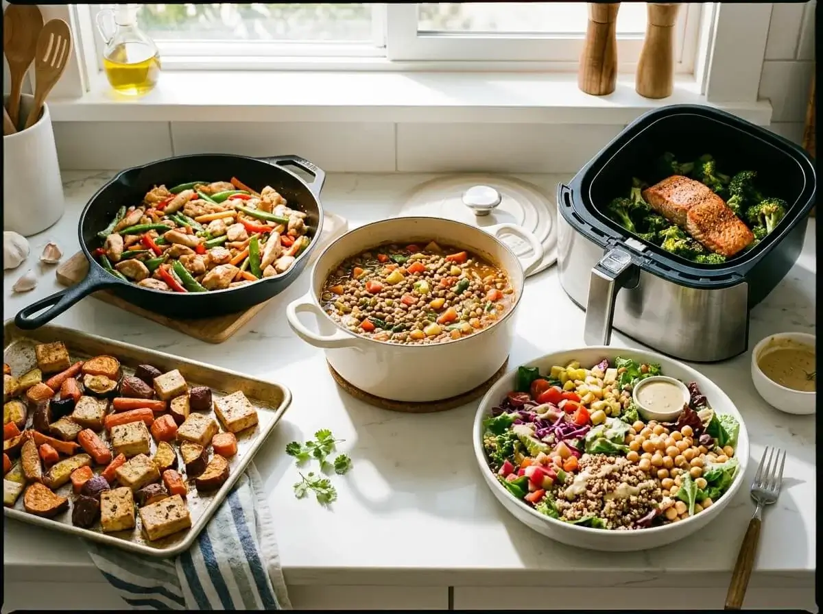 Quick healthy recipes prepared using different cooking methods